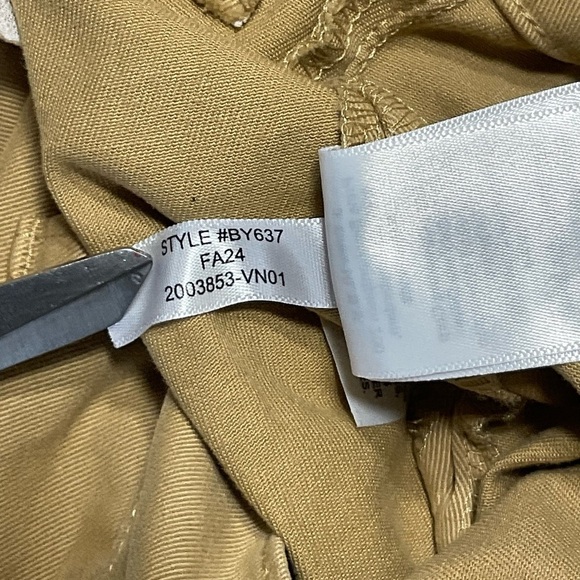 J Crew Women button front pocket size 31 tan Flat Front Straight High Rise pants - Picture 8 of 12